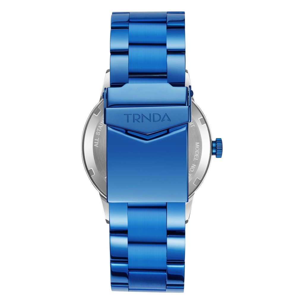 Trnda Men's Stainless Steel Watch, Blue Band | Trnda-Ss43b