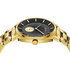 Trnda Men's Gold Stainless Steel Watch, Grey Dial | Trnda-45mm