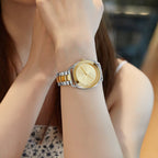 Trnda Women's Stainless Steel Watch, Silver-Gold Band | Trn-35.8