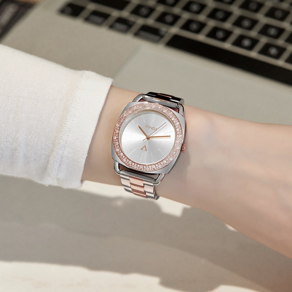 Trnda Women's Stainless Steel Watch, Silver-Rose Gold | Trnda-Ss35