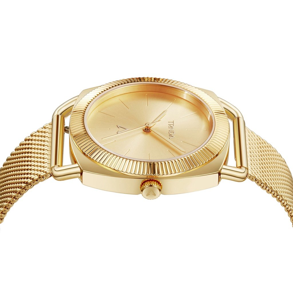 Trnda Women's Gold Stainless Steel Watch, Gold Dial | Trnda-001