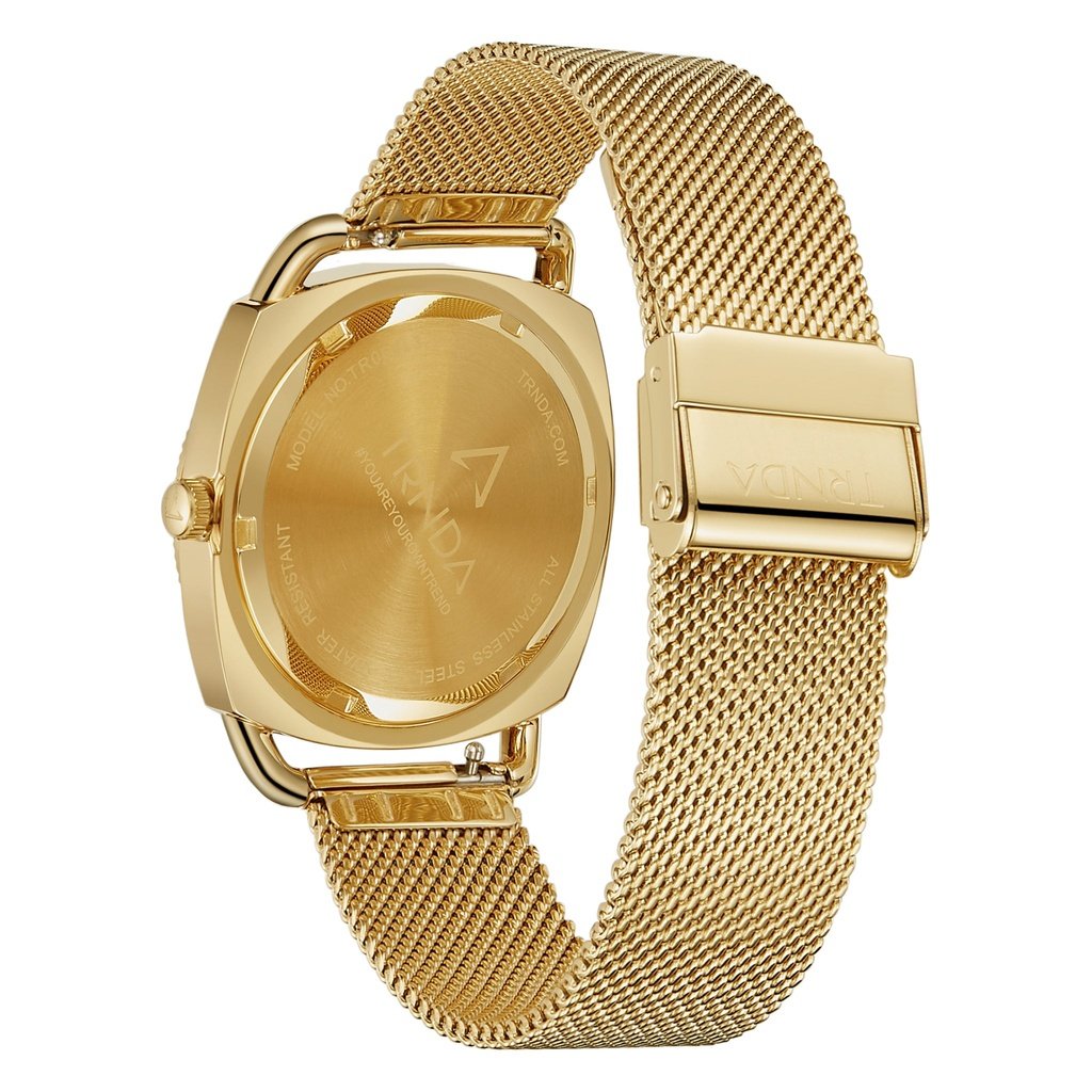 Trnda Women's Gold Stainless Steel Watch, Gold Dial | Trnda-001