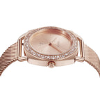 Trnda Women's Rose Gold Stainless Steel Watch, Mesh Band | Trn-358