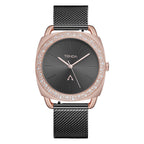 Trnda Women's Rose Gold Watch, Black Dial | Trnda-Rg35.8