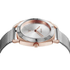 Trnda Women's Rose Gold Stainless Steel Watch, Silver Dial | Trnda-Rg35.8