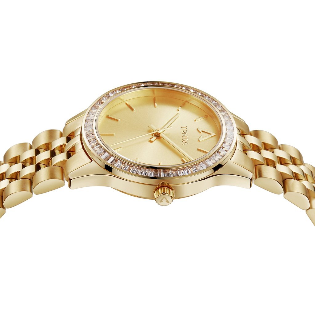 Trnda Women's Gold Stainless Steel Watch, Gold Dial | Trn-W32g