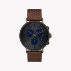 Timex Men's Brass Watch, Brown Leather, Gray Dial | Tw2r80000