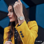 Timex Women's 2t Stainless Steel Watch, Silver Dial | Tw2t87000