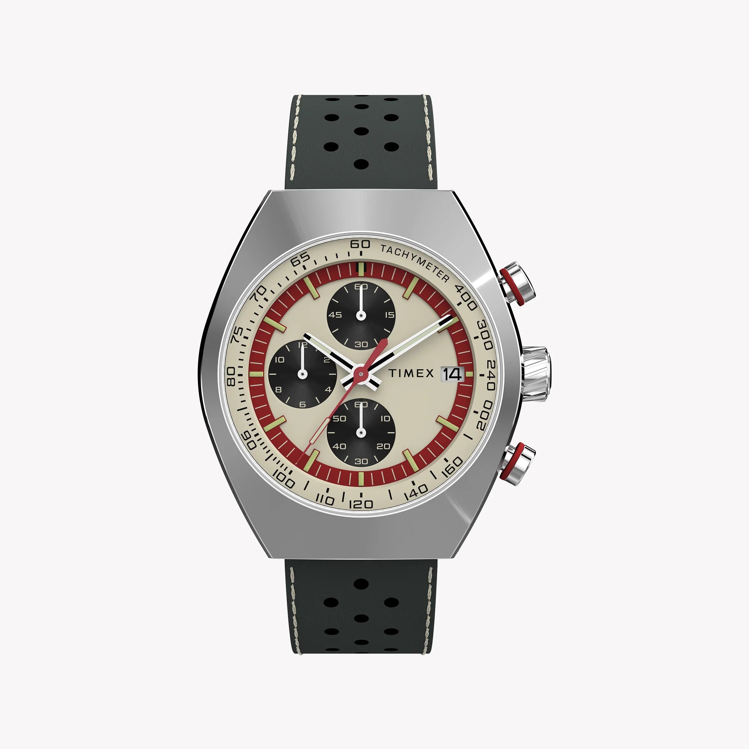 Mens Legacy Tonneau SST Taupe Dial Brown Strap Watch | TW2W93400