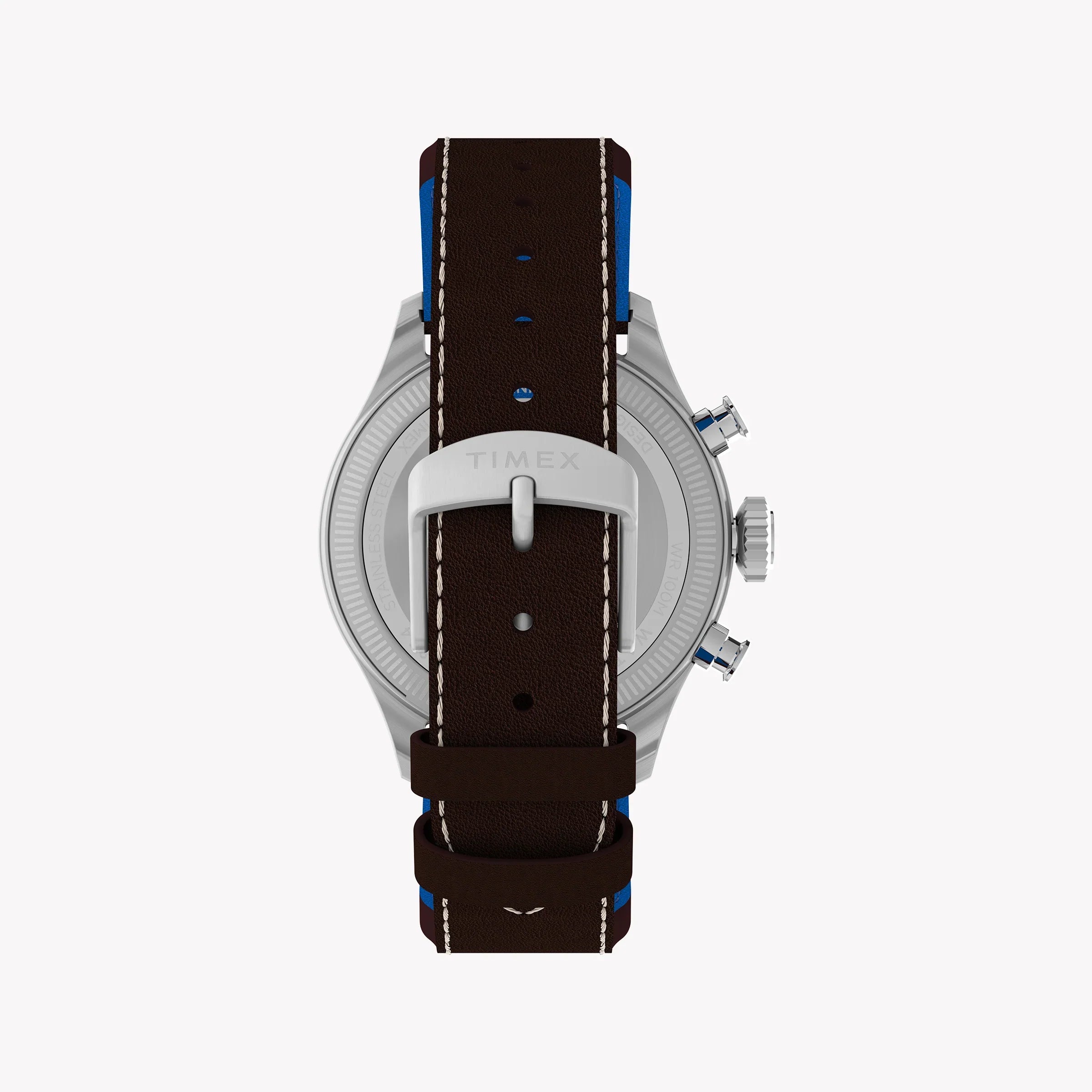 Waterbury ACE Pan Am S.E. Chrono SST Silver Dial Brown Leather Strap | TW2Y38700