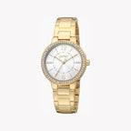 Esprit Women's Gold Stainless Steel Watch, Silver Dial | ES1L228M2045