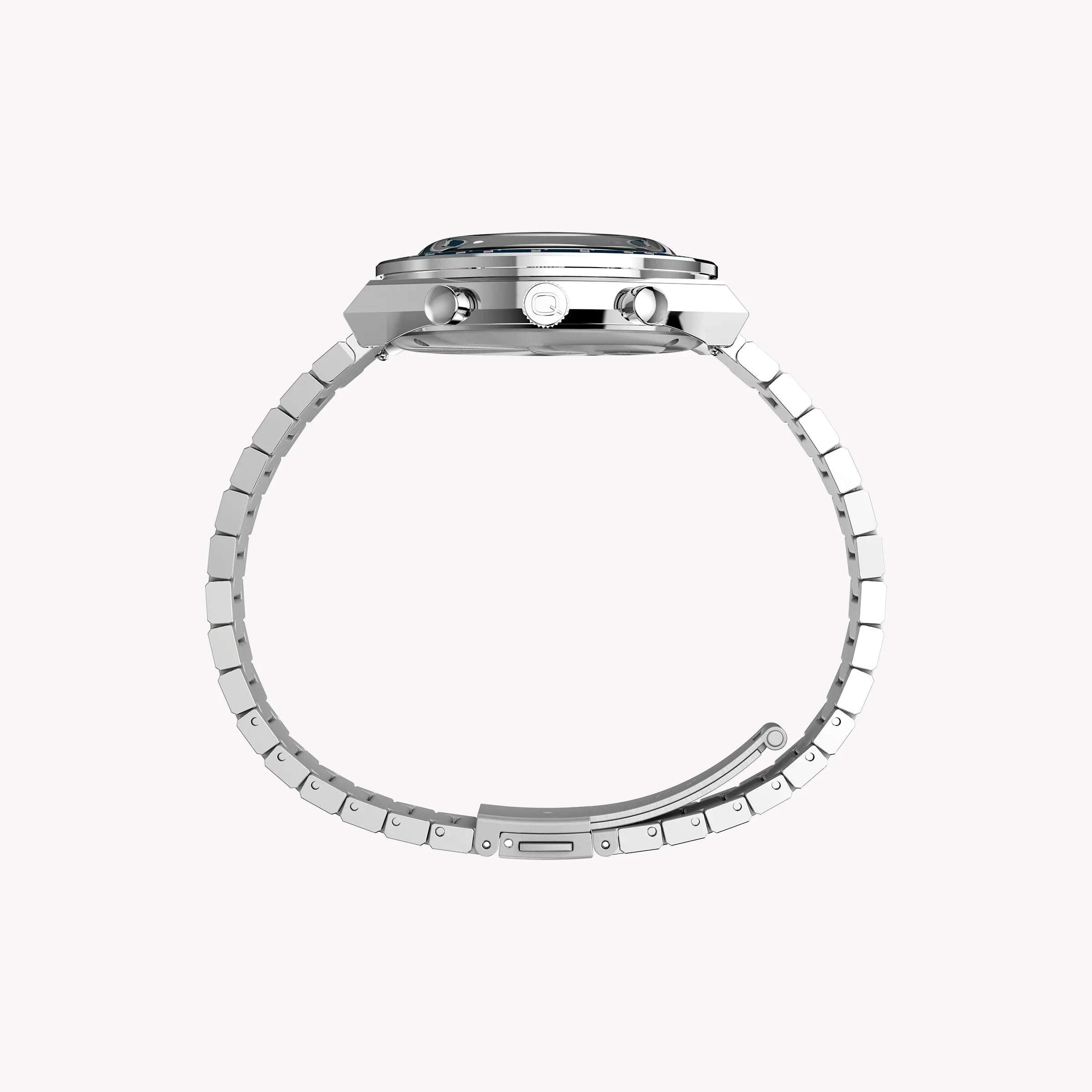 Timex Men's Stainless Steel Blue Dial Watch, Silver | Tw2w51600