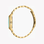 Just Cavalli Women's Gold Stainless Steel Watch, Turquoise Dial | Jc1l210m0465