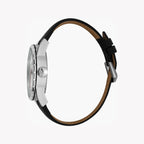 Just Cavalli Men's Silver Dial Watch, Black Leather Band | Jc1g082l0515