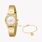 Just Cavalli Women's Gold Alloy Watch, Silver Dial | Jc1l328m0055