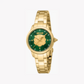 Just Cavalli Women's Gold Watch, Dark Green Dial | Jc1l334m0065