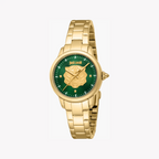 Just Cavalli Women's Gold Watch, Dark Green Dial | Jc1l334m0065