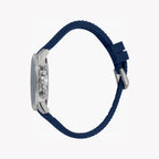 Just Cavalli Men's Blue Silicone Watch, Silver Case | Jc1g178p0025