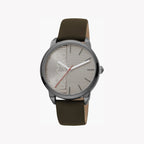 Just Cavalli Men's Brown Leather Watch, Gray Dial | Jc1g079l0035