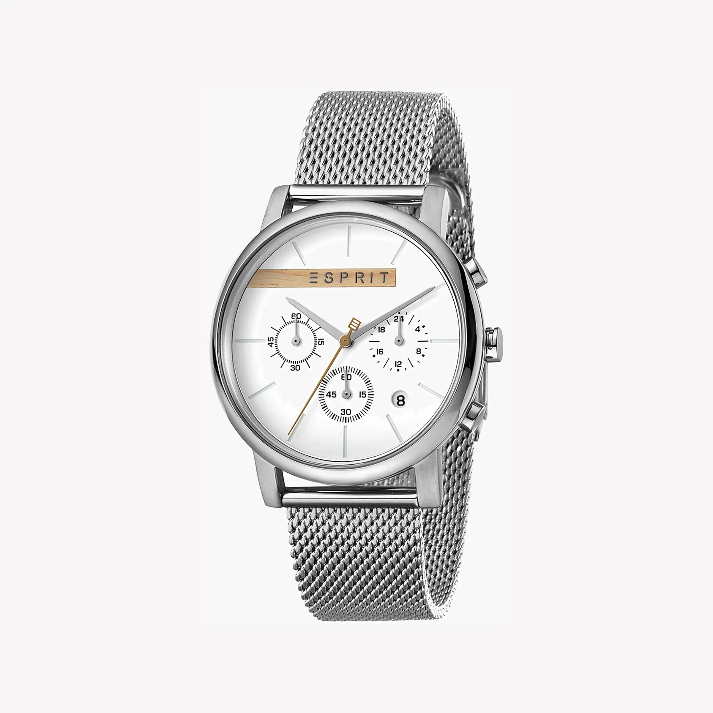 Esprit Men's Silver Stainless Steel Watch, Silver Dial | Es1g201m0035
