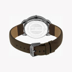 Just Cavalli Men's Brown Leather Watch, Gray Dial | Jc1g079l0035