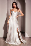 Satin Strapless Bridal Dress