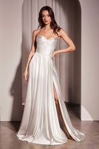 Satin Strapless Bridal Dress