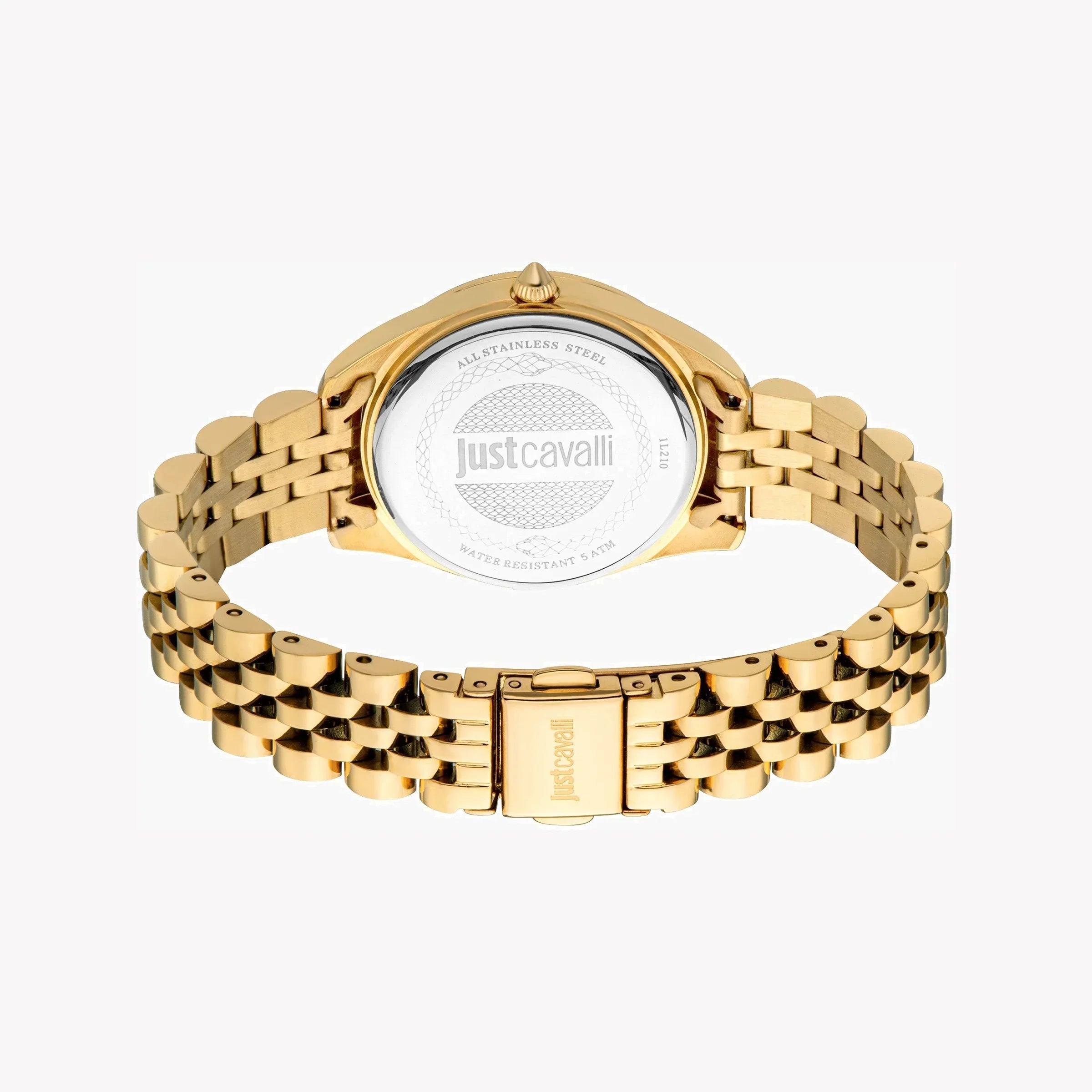 Just Cavalli Women's Gold Stainless Steel Watch, Turquoise Dial | Jc1l210m0465