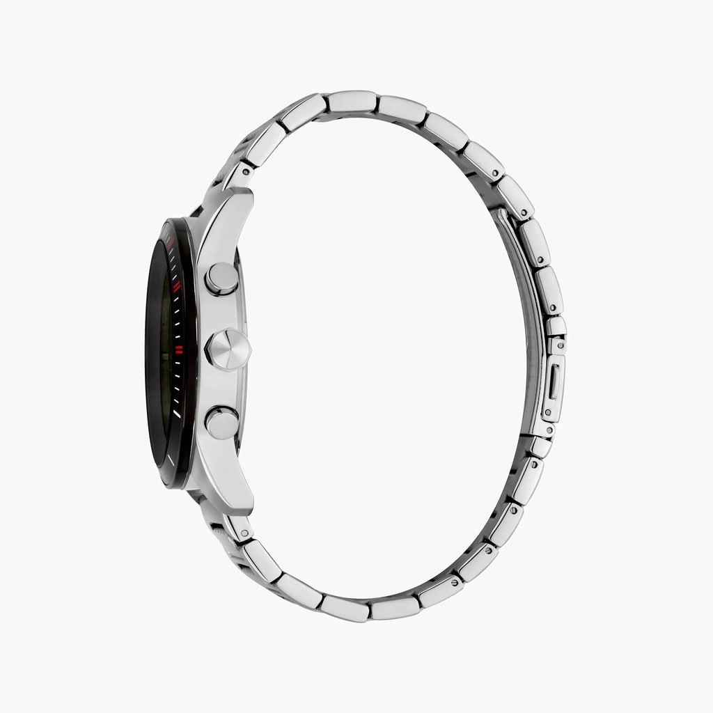 Just Cavalli Men's Silver Watch, Black Dial | Jc1g166m0075