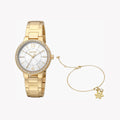 Esprit Women's Gold Stainless Steel Watch, Silver Dial | ES1L228M2045