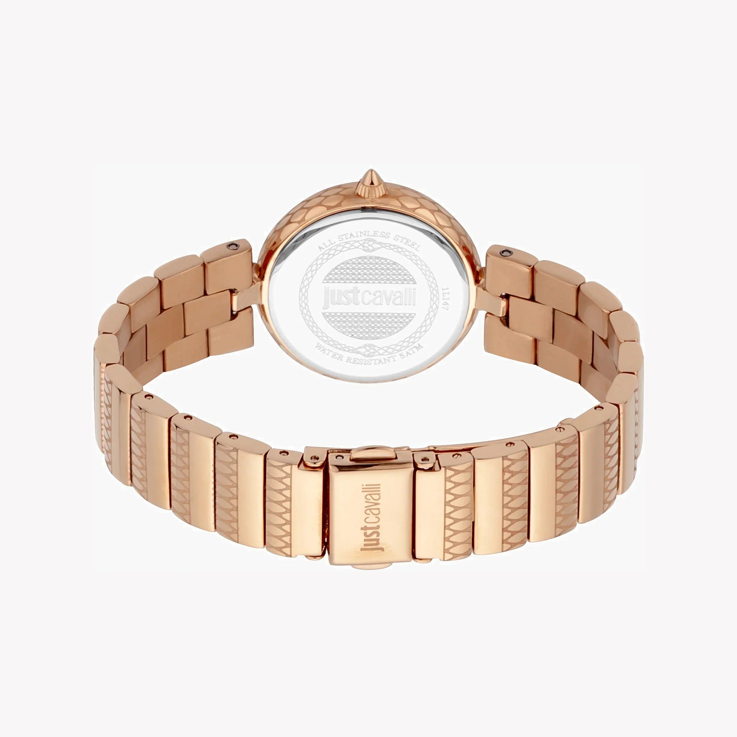 Just Cavalli Women's Rose Gold Watch, Silver Dial | Jc1l147m0075
