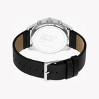 Esprit Men's Black Leather Watch, Black Dial | Es1g030m0015