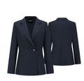 The double breasted navy skirt suit