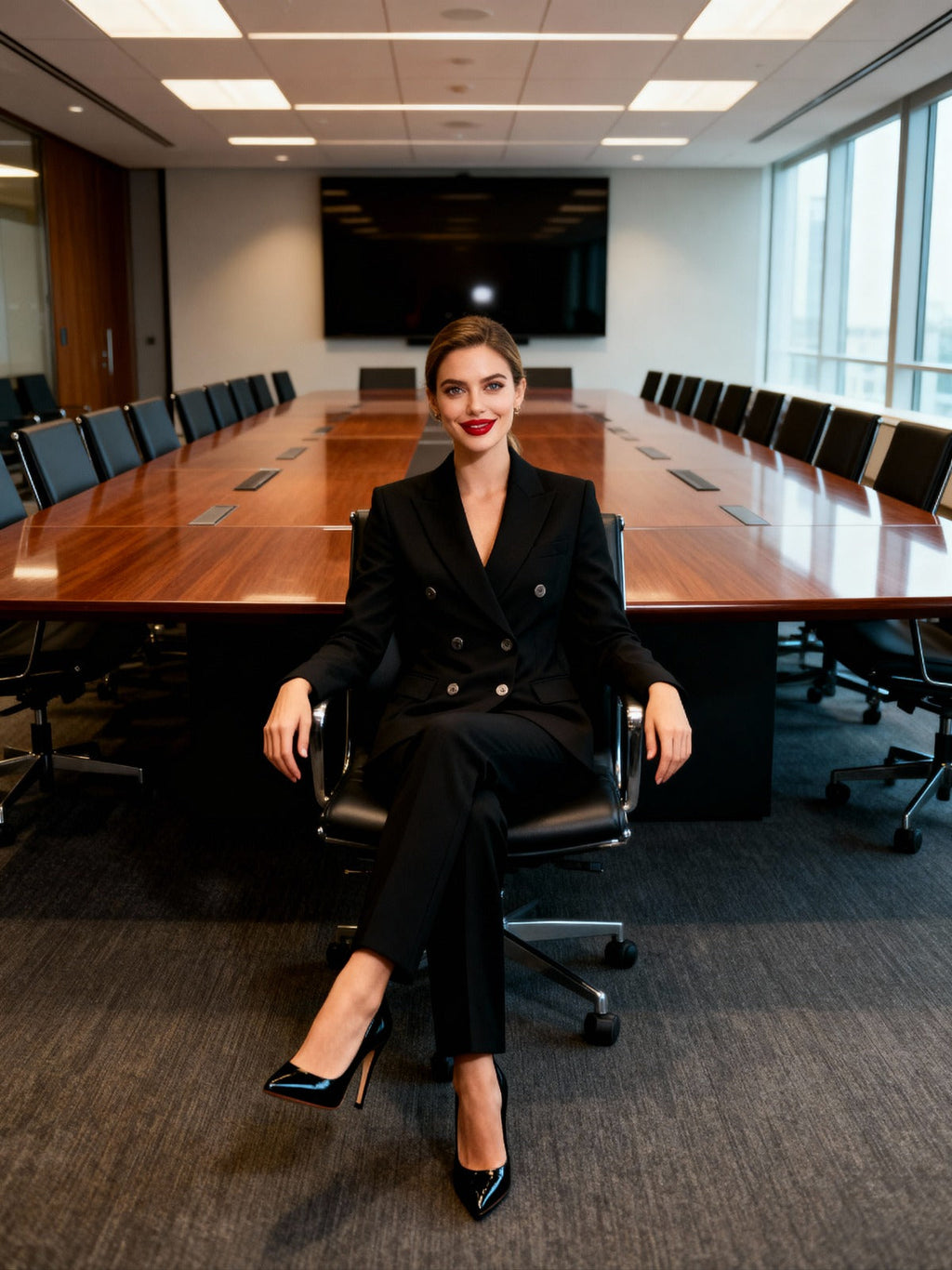 The Midnight Double-Breasted Executive Suit