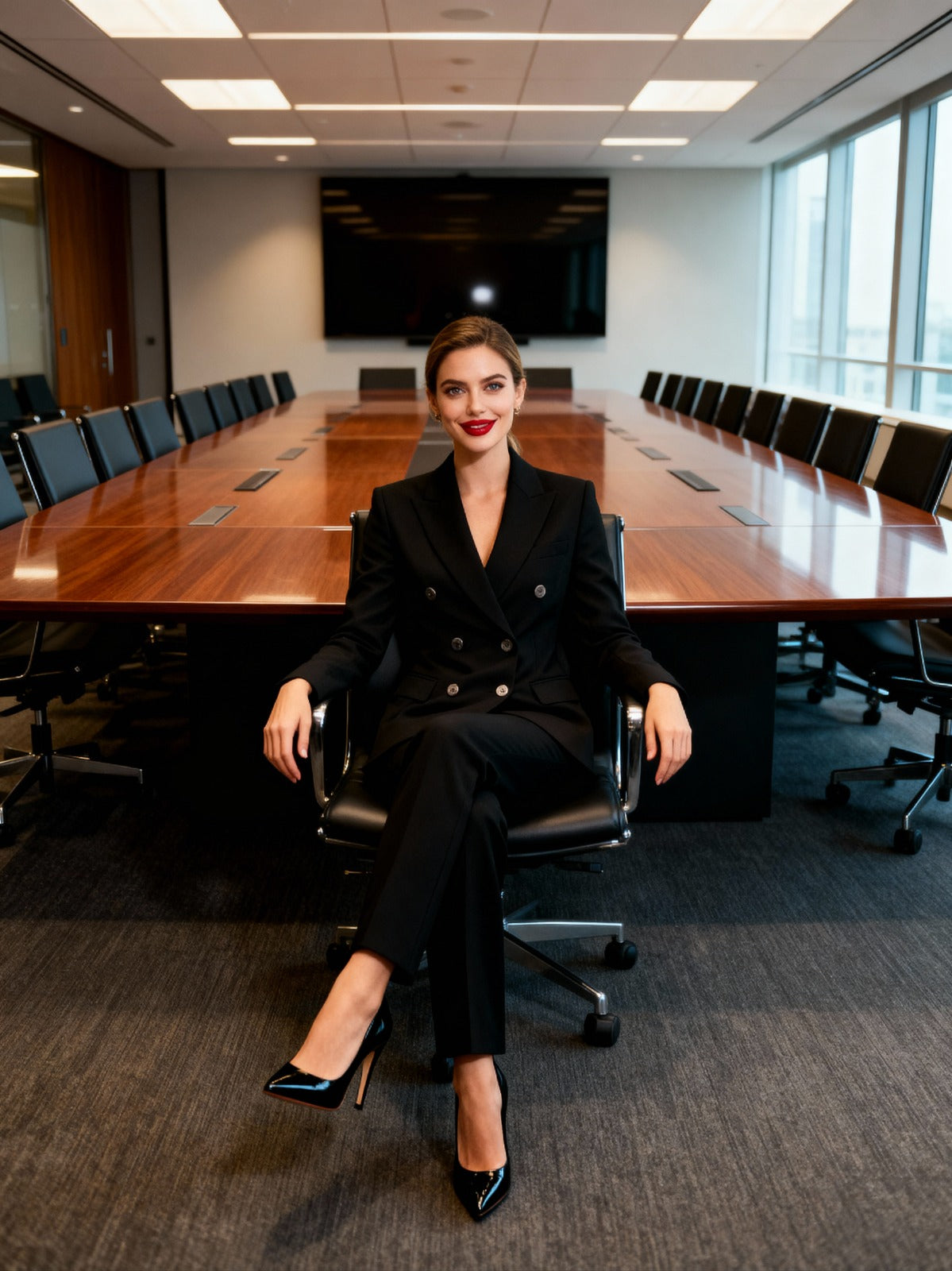 The Midnight Double-Breasted Executive Suit